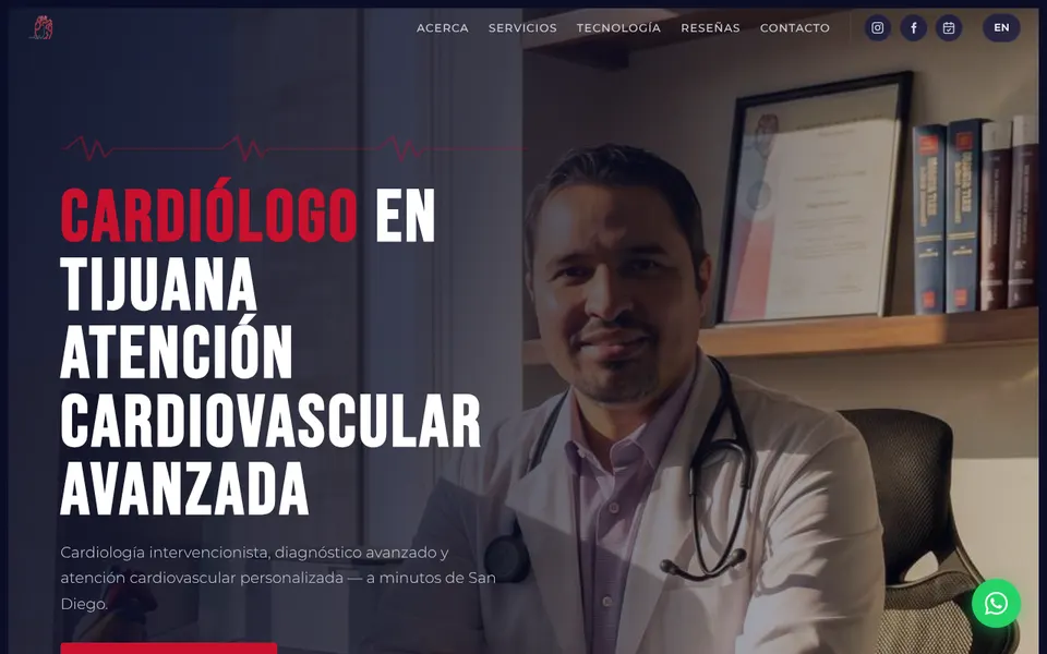Diseño web en Tijuana para cardiólogo Dr. Enrique Verdugo