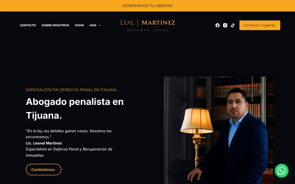 Diseño web en Tijuana para abogado penalista Lic. Leonel Martínez